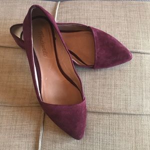 Madewell - Burgundy Suede Flats (7)